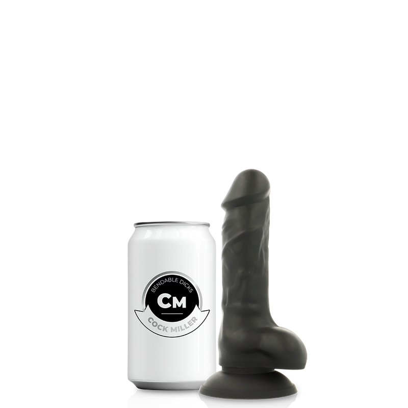 COCK MILLER - HARNESS + SILICONE DENSITY BLACK ARTICULABLE COCKSIL 13 CM