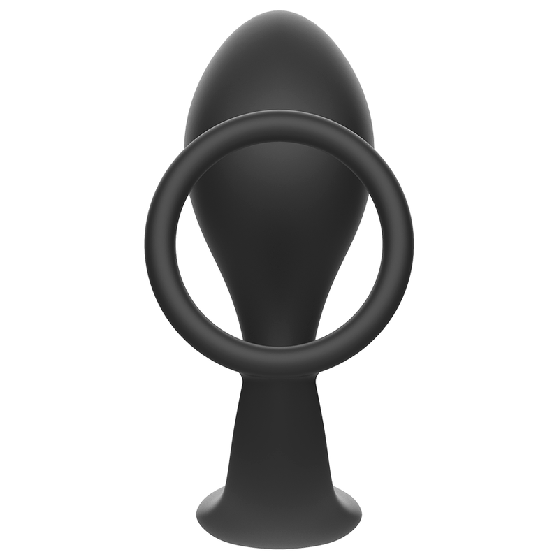 ADDICTED TOYS - BLACK SILICONE BUTT PLUG WITH RING