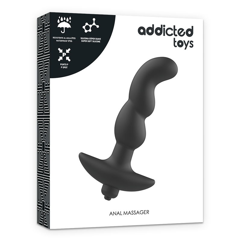 ADDICTED TOYS - BLACK VIBRATING ANAL MASSAGER MODEL 2