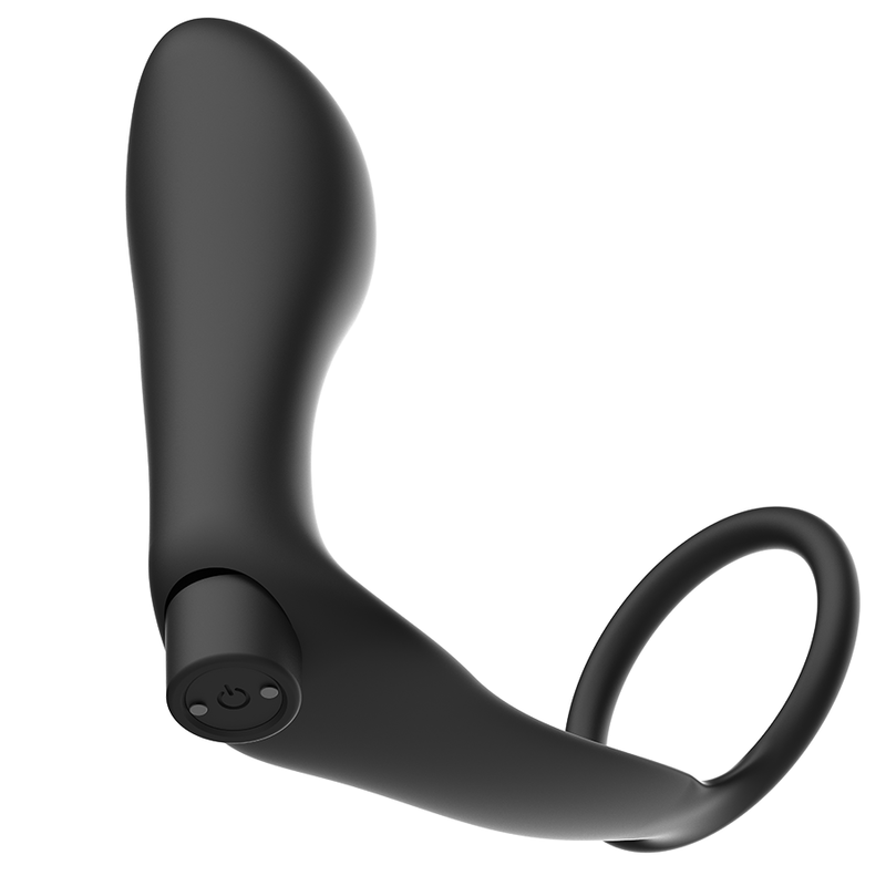 ADDICTED TOYS - REMOTE CONTROLLED COCK RING BLACK RECHARGEABLE ANAL PLUG